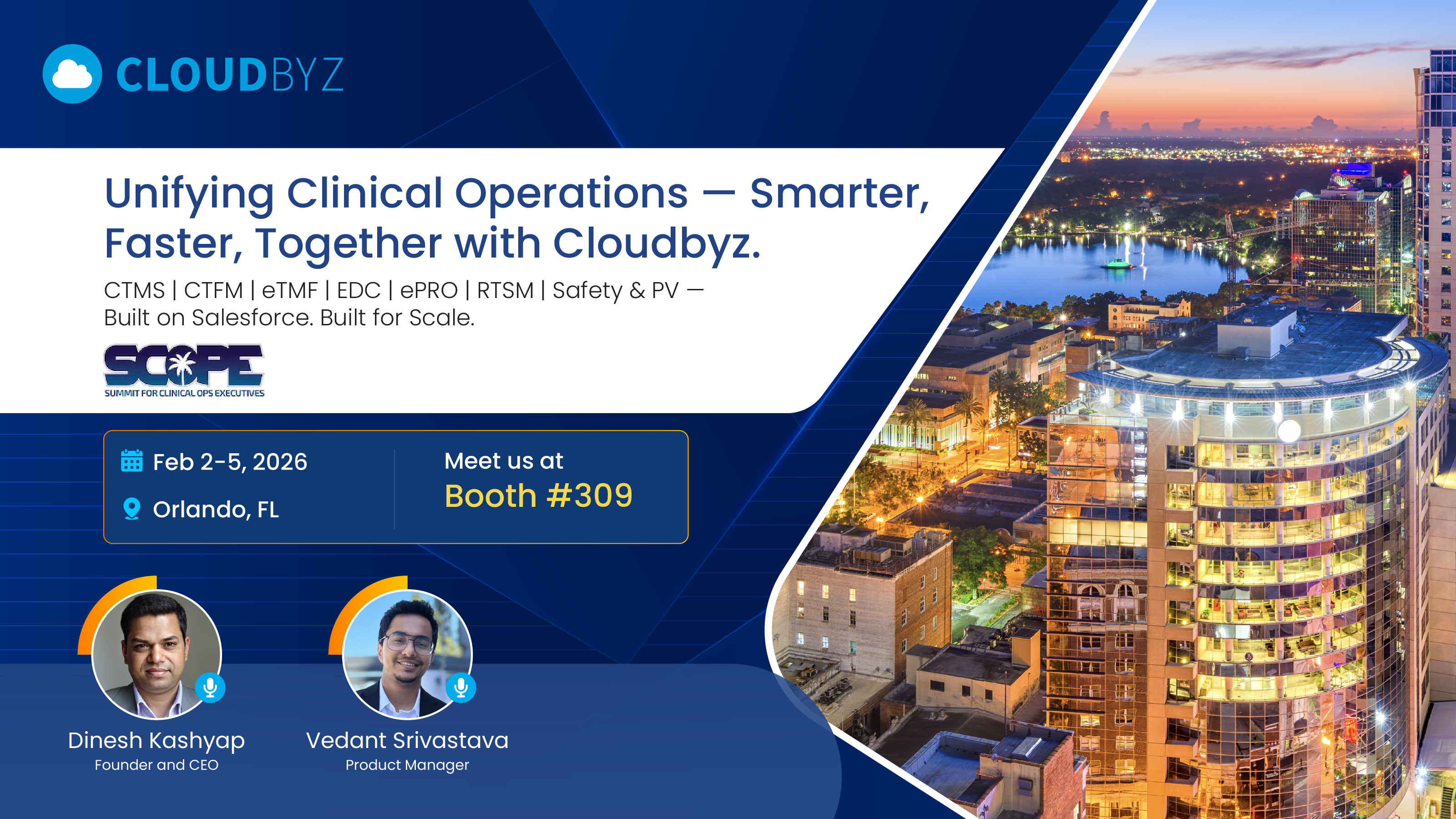 Cloudbyz at SCOPE 2026 || Booth #309 || Feb 2 – Feb 5 || Orlando, Florida